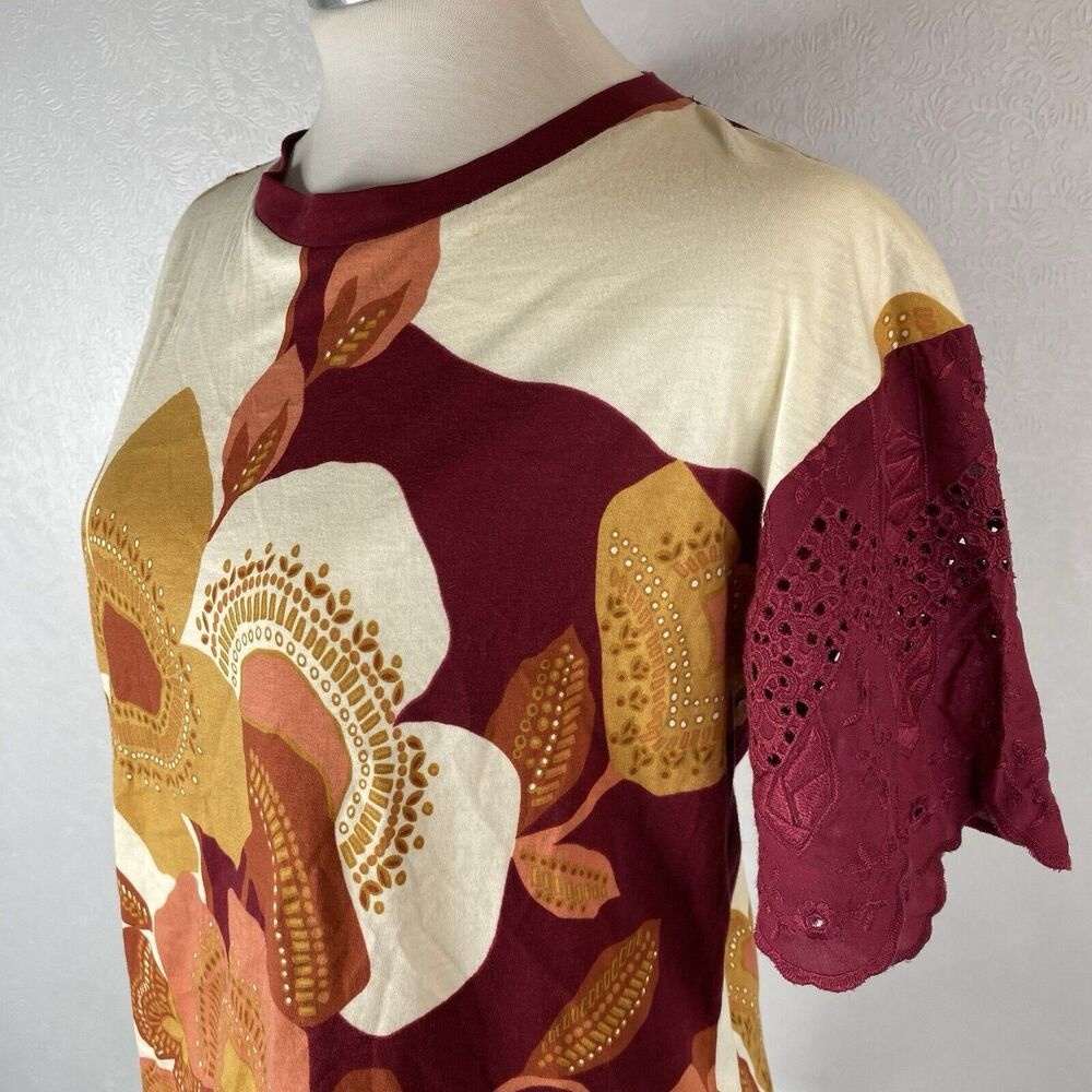 Anthropologie TINY sz XS Retro Floral Tee